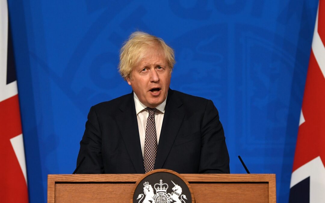 Boris Johnson giving speech