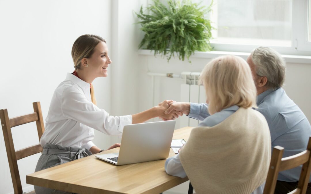 Staff interacting with residents